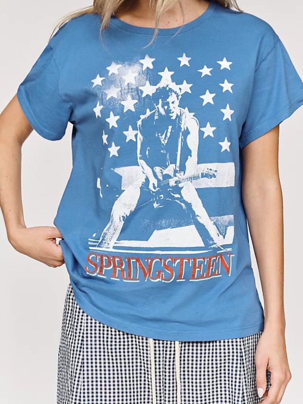 Letluv Bruce Springsteen Cotton Graphic Tee Large